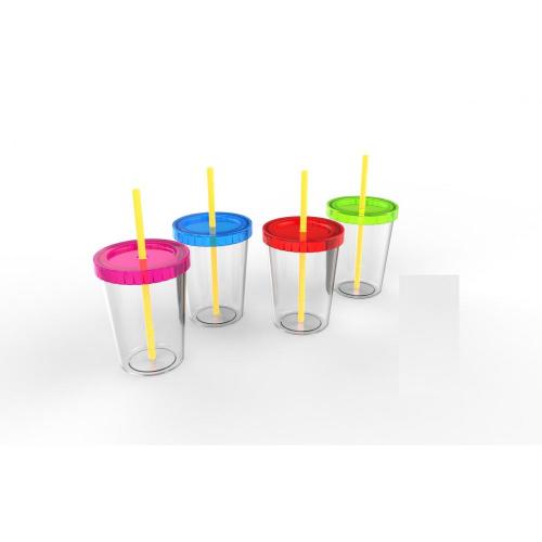 Plastic Cup With Straw