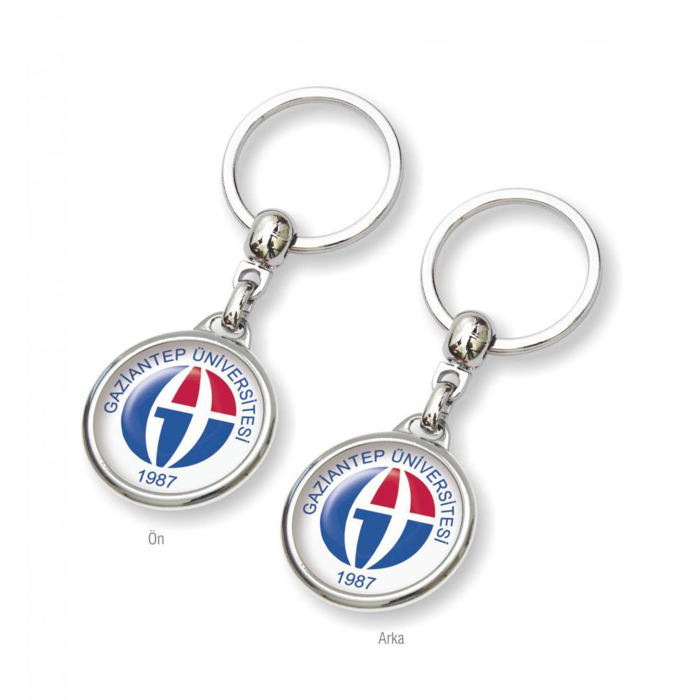 Round Metal Key Chain